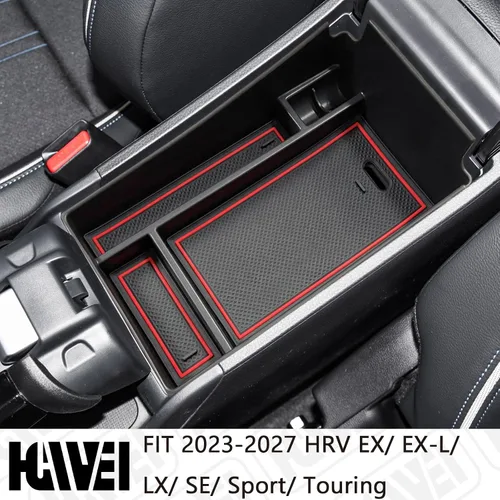 Miniatura 2 de HGWEI - Bandeja organizadora de consola central Compatible con Honda HRV 2023 2024 2025 2026 Accesorios, caja de almacenamiento de reposabrazos