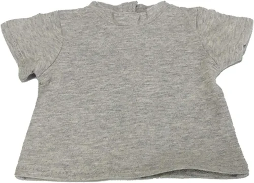 American Fashion World Camiseta gris de manga corta para muñecas de 18 pulgadas | Calidad premium y diseño moderno | Ropa de muñecas | Moda de ropa