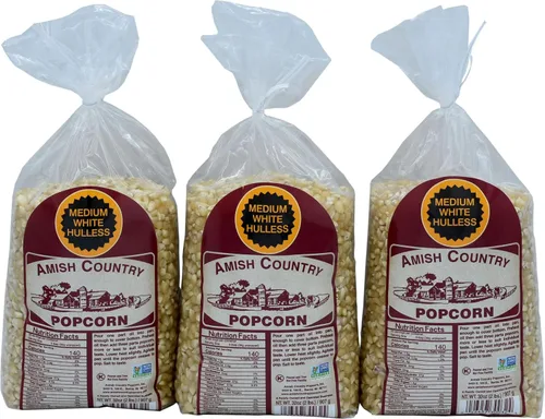 Miniatura 13 de Amish Country Popcorn Bolsa de 1 libra Granos de palomitas de maíz blancos medianos A la antigua, sin OGM y sin gluten