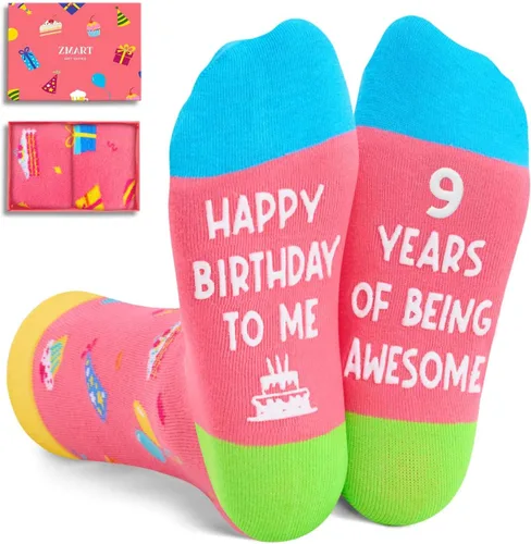 Miniatura 8 de Zmart Birthday Gifts Idea for Girl - Preteen Socks for Kids Girl Age 8-12, Pink
