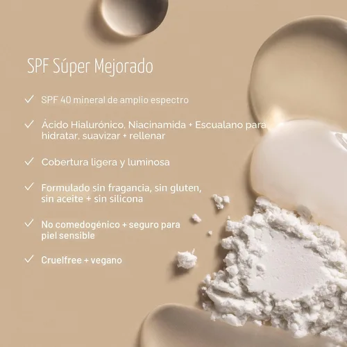 Miniatura 3 de ILIA - Tinte de piel Super Serum SPF 40 Sin comedogénesis, vegano, ligero para ayudar contra la luz azul, + contaminación mientras hidrata, Balos