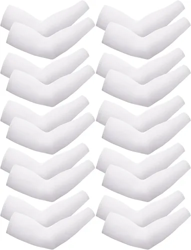 Miniatura 23 de Boao 10 pares de mangas UV para brazos para hombres y mujeres, cubierta de tatuajes refrescante, mangas de compresión con protección solar