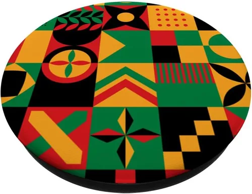 Miniatura 2 de Patrón tribal africano orgullo afroamericano historia negra PopSockets estándar PopGrip
