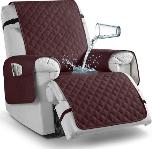 Miniatura 14 de TAOCOCO - Funda antideslizante para silla reclinable, funda para sofá, funda para silla reclinable pequeña con correas elásticas, protector