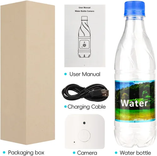 Miniatura 5 de Botella de cámara oculta - Mini cámara - Cámara inalámbrica para niñera - Full HD - Seguridad interior del hogar - Sin WiFi