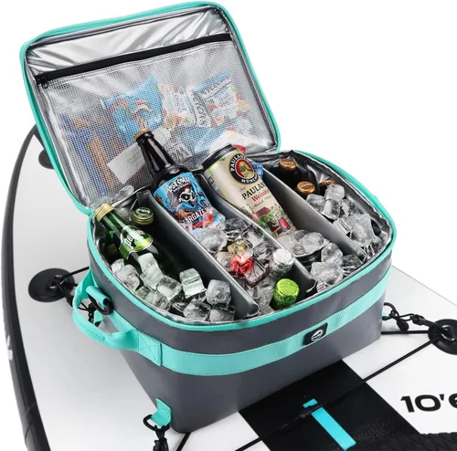 Miniatura 2 de YVLEEN Enfriador de tabla de remo impermeable, enfriador de SUP, material de PVC duradero, bolsa de cubierta con bolsillo superior de malla, correas