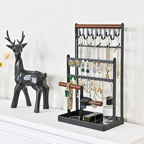 Miniatura 2 de ProCase Organizador de Joyas Soporte Organizador de Collares Soporte para Aretes, Soporte de Joyería de 6 Niveles Soporte para Collares con 15
