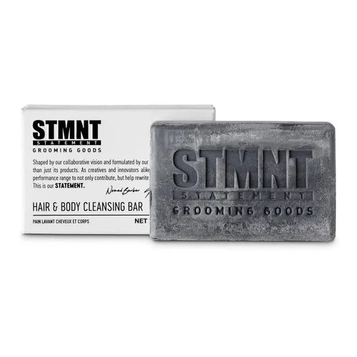 STMNT Grooming Goods - Barra de limpieza para el cabello y el cuerpo, 4.4 onzas | SLS/SLES sin sulfatos | Fórmula hidratante con carbón activado |