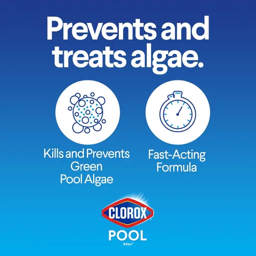 Miniatura 3 de Clorox® Pool&Spa™ Alguicida para piscina, previene y trata algas de piscina, sin espuma, 1 cuarto de galón (paquete de 1)