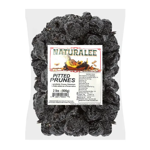 Naturalee Ciruelas secas de 2 libras, sin hueso, sin azúcar añadida, sin gluten, vegano, aperitivo alto en fibra