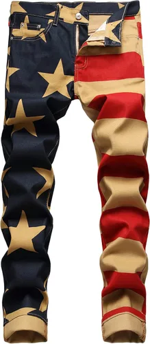 Miniatura 58 de Enrica Pantalones vaqueros estampados casuales para hombre