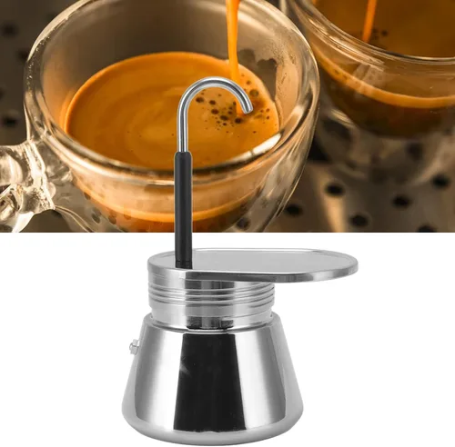 Miniatura 4 de GOWENIC Cafetera italiana de acero inoxidable, olla portátil de gran capacidad, 101 a 16.9 fl oz