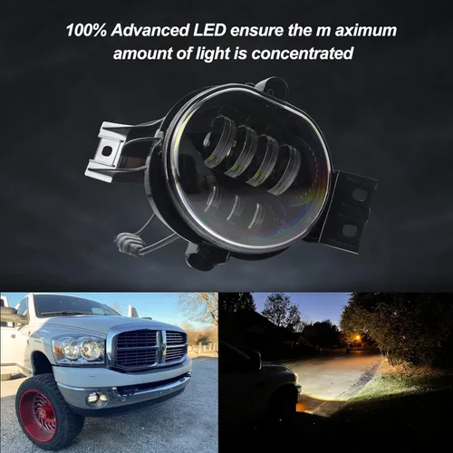 Miniatura 9 de Luces antiniebla LED súper brillantes de doble color mejoradas para Dodge Ram 1500 2002-2008 2003-2009 Ram 2500 3500 2004-2006 Durango Camioneta Luz