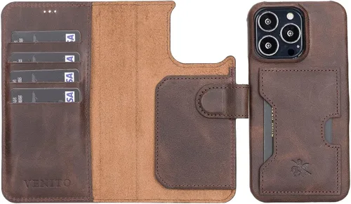 Miniatura 102 de Venito Florence - Funda de piel compatible con Samsung Galaxy S9, extra segura con bloqueo RFID, cartera desmontable para teléfono (gris decolorado)