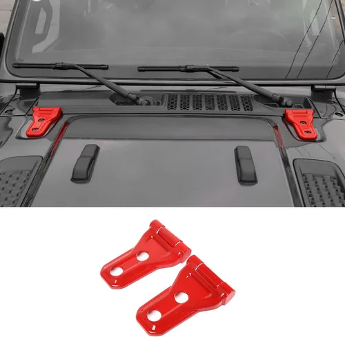 Miniatura 10 de RT-TCZ Kit de decoración exterior para bisagra de capó para Jeep Wrangler JL JLU y Gladiator JT 2018-2023, azul