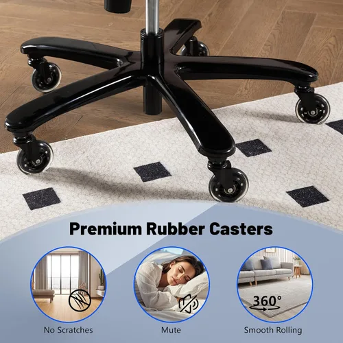 Miniatura 7 de Silla de oficina grande y alta de 800 libras, silla ejecutiva con reposacabezas ajustable, asiento extra ancho, piel sintética resistente para Negro