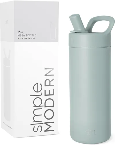Miniatura 26 de Simple Modern Botella de agua con tapa de pajilla Termo de acero inoxidable aislado Botellas de agua reutilizables para viajes para gimnasio