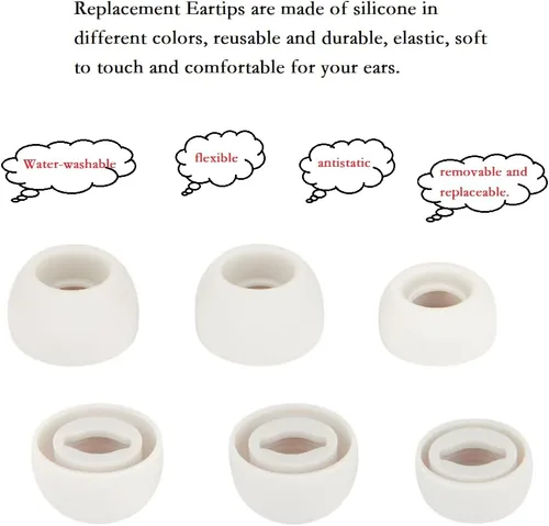 Miniatura 5 de Auriculares de repuesto para Galaxy Buds Pro Eartips, puntas de silicona de repuesto para auriculares compatibles con Samsung Galaxy Buds Pro