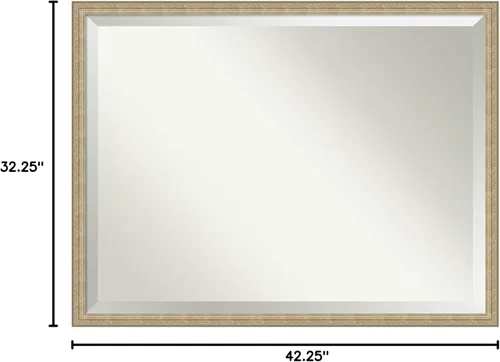 Miniatura 6 de Amanti Art Espejo de baño, espejo de pared color champán Paris para usar como espejo de tocador de baño sobre el fregadero (32.25 x 42.25 pulgadas)
