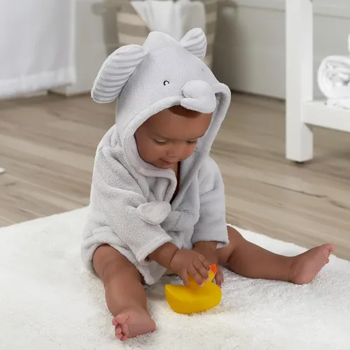 Miniatura 3 de Gerber Albornoz unisex de felpa suave con capucha de personaje animal para bebé