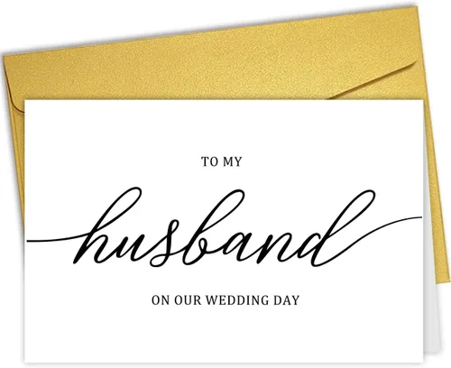 Miniatura 8 de Nchigedy Tarjeta del día de boda para padre, tarjeta de agradecimiento, interior en blanco, 8 x 5.3 pulgadas, tarjeta pesada, funda protectora de #6