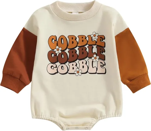 Miniatura 8 de FYBITBO Traje de Acción de Gracias para bebé, niña y niño, sudadera de pavo sin botones, mameluco de manga larga, linda ropa de otoño