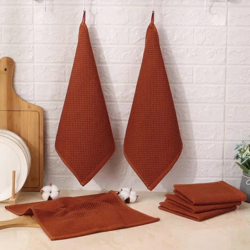 Miniatura 557 de Kitinjoy - Paños de cocina de 100 % algodón, tela de tejido gofrado, paño de limpieza ultrasuave, absorbente y de secado rápido. Beige