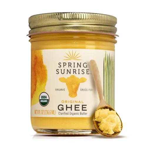 Miniatura 11 de Spring Sunrise - Mantequilla clarificada orgánica alimentada con pasto - Mantequilla clarificada certificada por la USDA - Aceite de cocina apto
