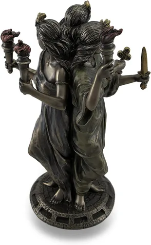 Miniatura 4 de Veronese Design s 8 1/4" alto griego triple diosa de la magia estatua de resina fundida en frío bronce antiguo acabado luna diosa escultura