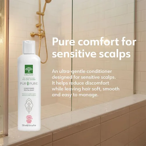 Miniatura 2 de Laboratoires Druide Pur&Pure Conditioner - Cuidado natural del cabello, acondicionador hidratante y nutritivo para pieles sensibles, 8.5 fl oz