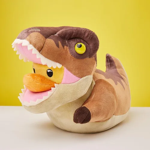 Miniatura 3 de Figura afelpada TUBBZ: figura coleccionable de Jurassic Park de tiranosaurio de cosplay, en forma de pato de goma suave afelpado T-rex (peluche)