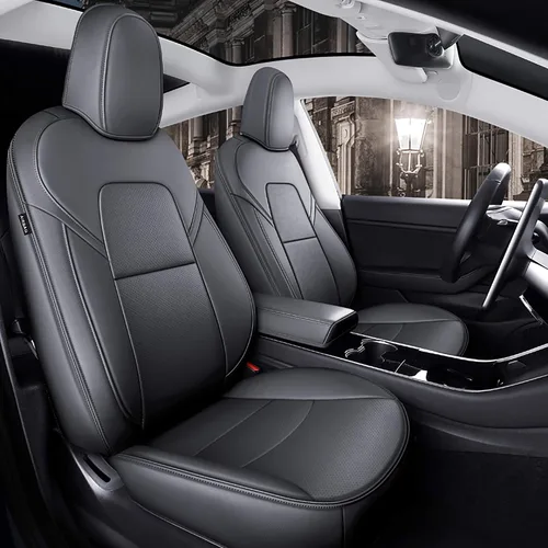 Miniatura 11 de Funda INCH EMPIRE para asiento de coche, ajuste personalizado para Tesla Model 3, protector de cojín de asiento de cuero sintético para 2017 2018