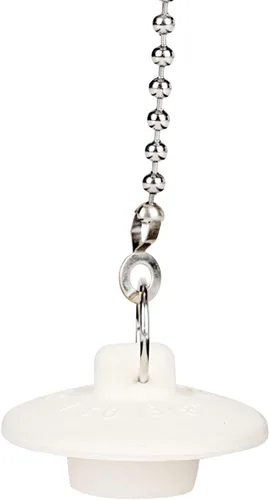 Miniatura 3 de Paquete de 2 tapones de bañera, tapones de goma para bañera con tapón de drenaje con cadena de cuentas de acero inoxidable de 15", tapón de baño