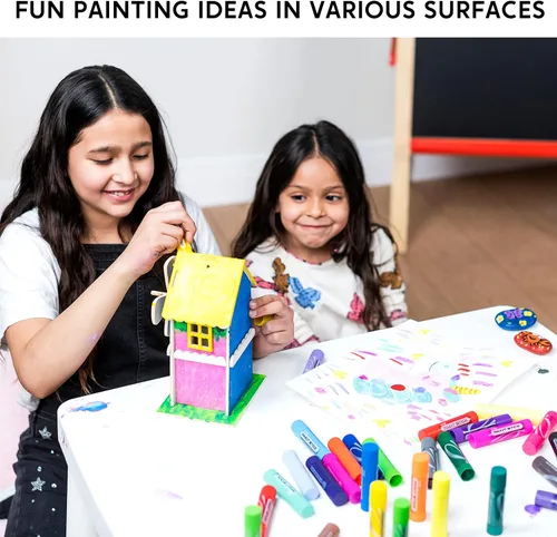 Miniatura 7 de JOYIN Palos de pintura de témpera lavables de 36 colores, suministros de arte, pintura para niños, secado rápido y proyecto de arte sin ensuciar