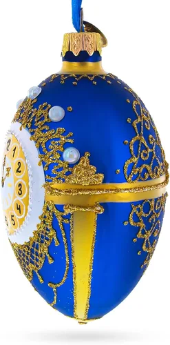 Miniatura 2 de 1900 - Adorno de cristal de huevo real de gallo de 4 pulgadas