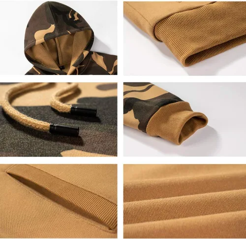 Miniatura 5 de LBL - Sudaderas con capucha para hombre, de mezcla suave, con forro polar, con bolsillo tipo canguro