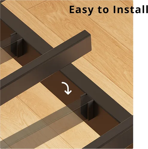 Miniatura 7 de LIKIMIO - Base de cama Queen con almacenamiento, 4 cajones y estructuras de soporte de metal pesado y resistente, estable y sólida, libre de ruidos