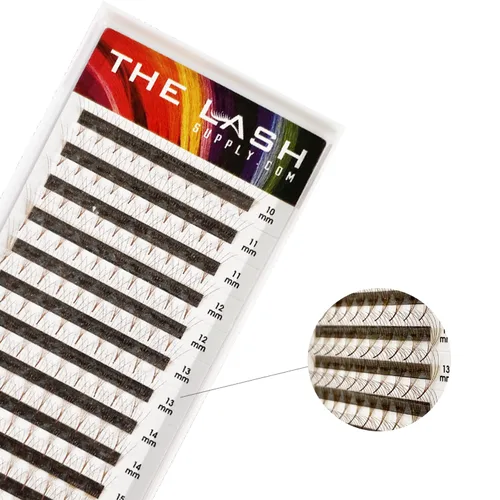 Miniatura 8 de THE LASH SUPPLY 120 abanicos de Halloween, extensiones de pestañas de color prefabricadas 6D, rizo CC, longitud de mezcla de 0.39 a 0.63 pulgadas