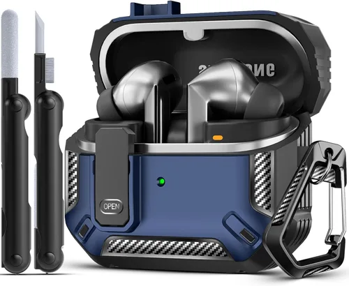 Miniatura 12 de Lock Fit Diseñado para Samsung Galaxy Buds3 FE (2025) / Buds3 Pro (2024) / Funda Buds 3 (2024), con kit de limpieza Cuerpo completo Resistente a