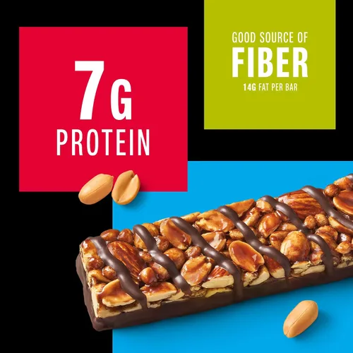 Miniatura 3 de KIND Barras de mantequilla de maní chocolate amargo, sin gluten, aperitivos saludables, 6