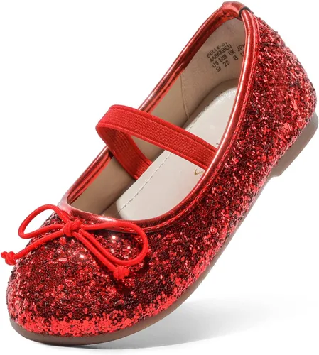 DREAM PAIRS Zapatos de vestir para niñas pequeñas, zapatos de ballet para fiesta, boda, niña de las flores