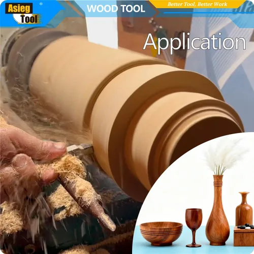 Miniatura 6 de Herramientas de torneado de madera, barra de herramientas de cincel de torno con punta de carburo más áspera de 19.68 pulgadas con borde recto