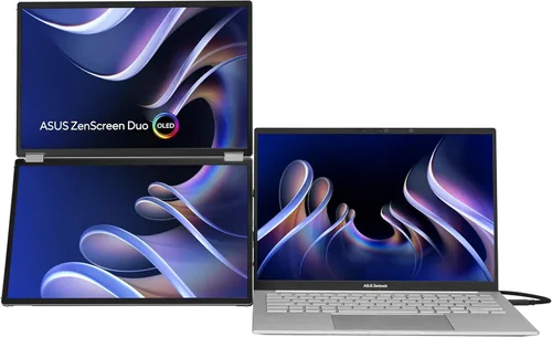 Miniatura 22 de ASUS ZenScreen Duo OLED 360° Monitor Portátil Plegable (MQ149CD) - Dual de 14 pulgadas, 16:10, 1920x1200, DisplayHDR400 True Black, 100% DCI-P3