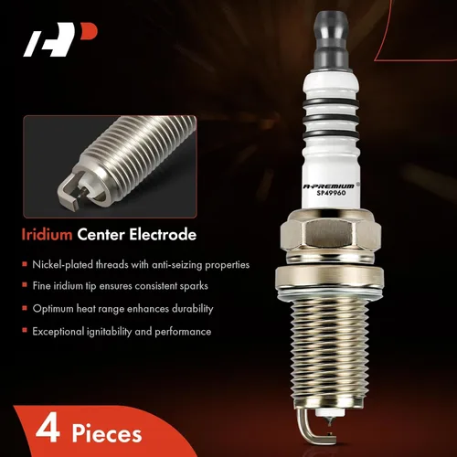 Miniatura 3 de A-Premium Bujías de iridio y platino compatibles con vehículos Toyota, Scion y Pontiac - L4 1.5L-2.7L - Corolla, Prius, Tacoma, 4Runner, Matrix