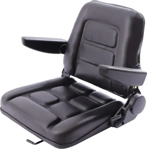 Miniatura 12 de Asiento universal ajustable para carretilla elevadora, reemplazo de asiento de suspensión completa con cinturón de seguridad para asiento mecánico
