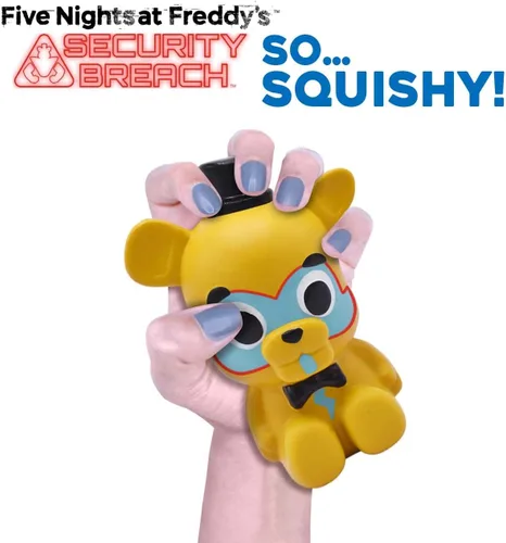 Miniatura 3 de Five Nights at Freddy's Security Breach Glamrock Freddy Mega SquishMe - Juguete de espuma con aroma a fresa de 6 ″