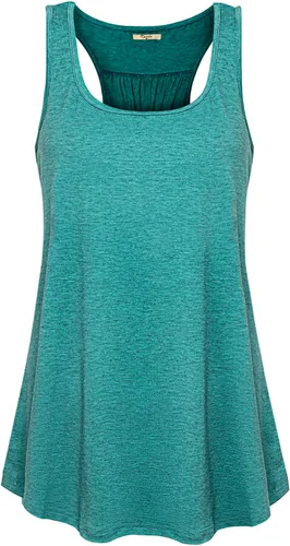 Miniatura 25 de Cestyle - Camiseta sin mangas para mujer, cuello redondo, corte holgado, para entrenamiento