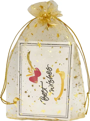 Miniatura 5 de Jexila 100 bolsas de regalo de organza dorada de 4 x 6 pulgadas, pequeñas bolsas de joyería con cordón de malla, bolsa de regalo para bodas, Dorado