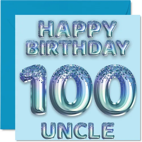 Miniatura 221 de Stuff4 Tarjeta de primer cumpleaños para niños, globo de fiesta con purpurina azul, tarjetas de feliz cumpleaños para niño de 1 año, nieto, hijo, 57