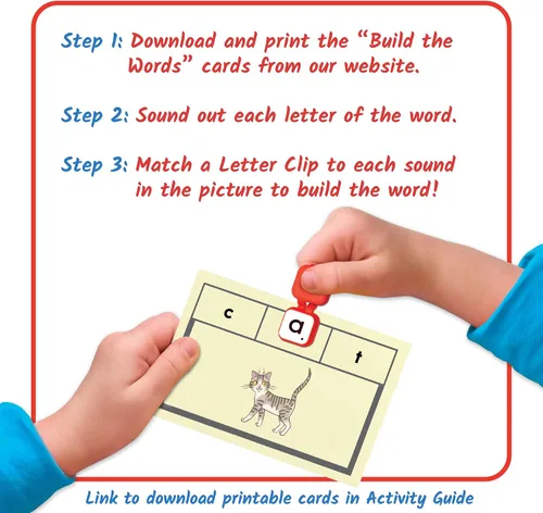 Miniatura 3 de hand2mind Learn My Letters - Clips de motricidad fina, actividades de pinzas para la ropa para niños, práctica de letras para preescolares, juguetes